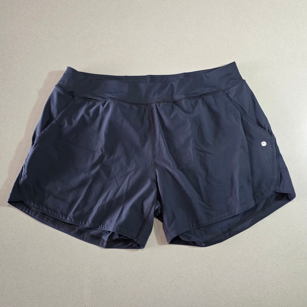 Willit Womens Performance Running Shorts Navy Blue Size 16 Pockets Athletic